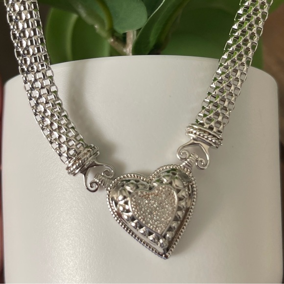 Diamonds Necklace in sterling silver - Picture 7 of 13